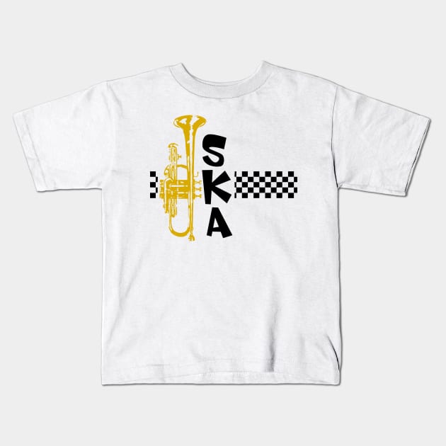 Ska Trumpet Kids T-Shirt by VinagreShop